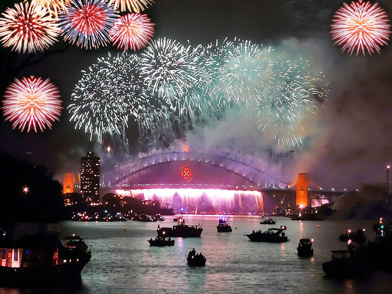 Fireworks over Sydney Harbour