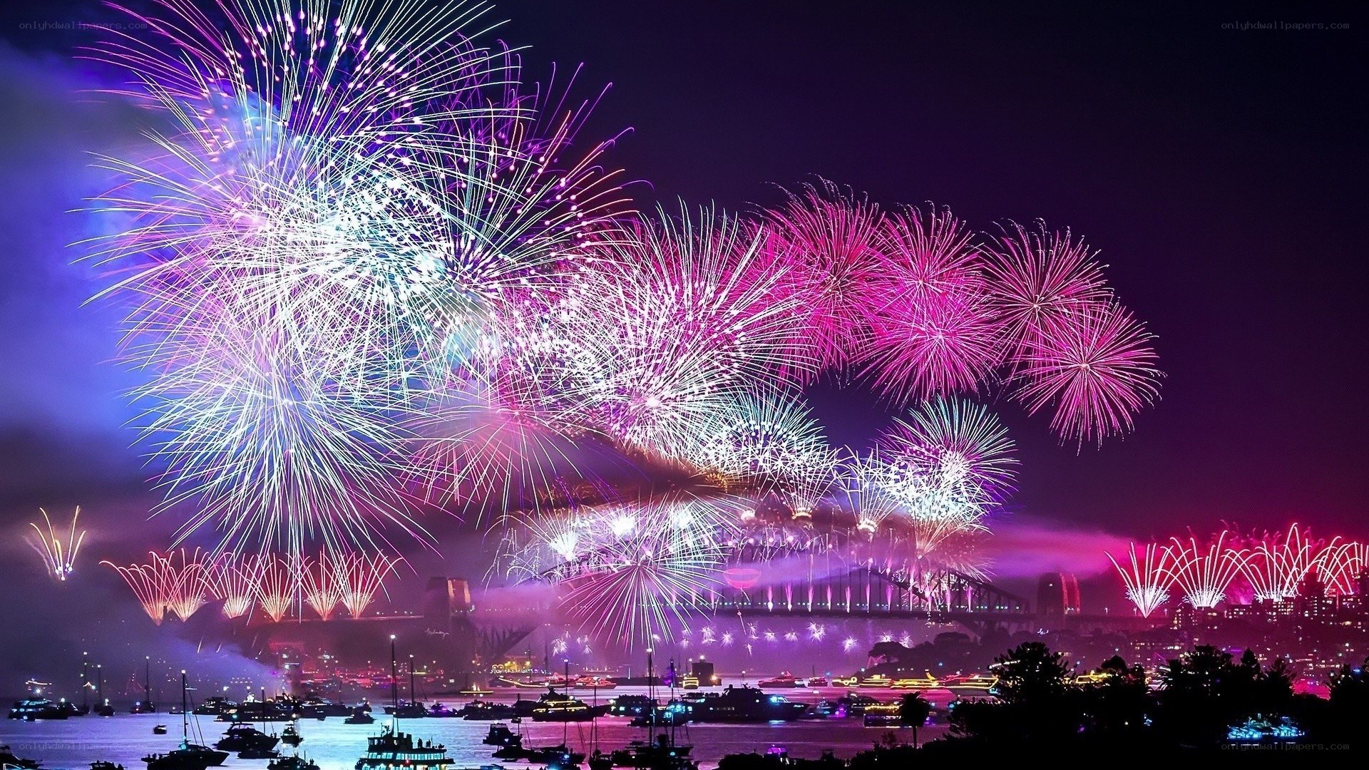 Fireworks over Sydney Harbour