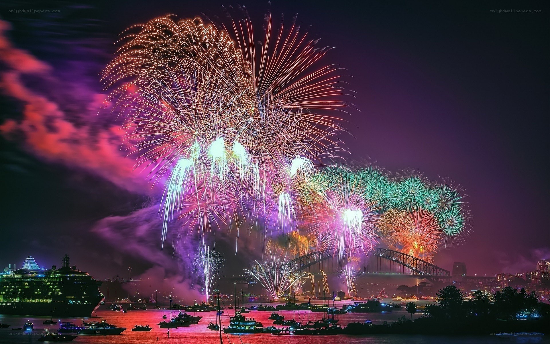 Fireworks over Sydney Harbour