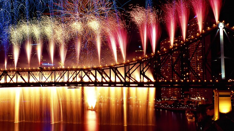 Fireworks over Sydney Harbour Bridge