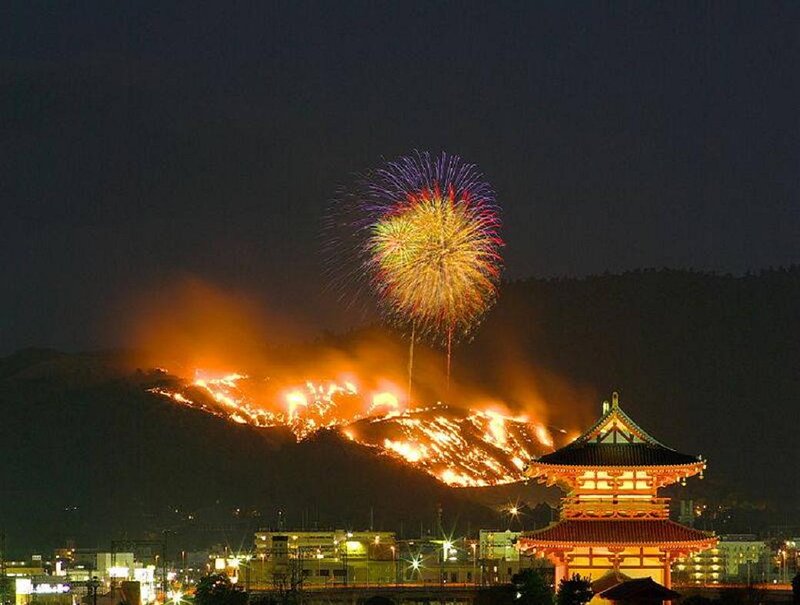 Fireworks over Temple