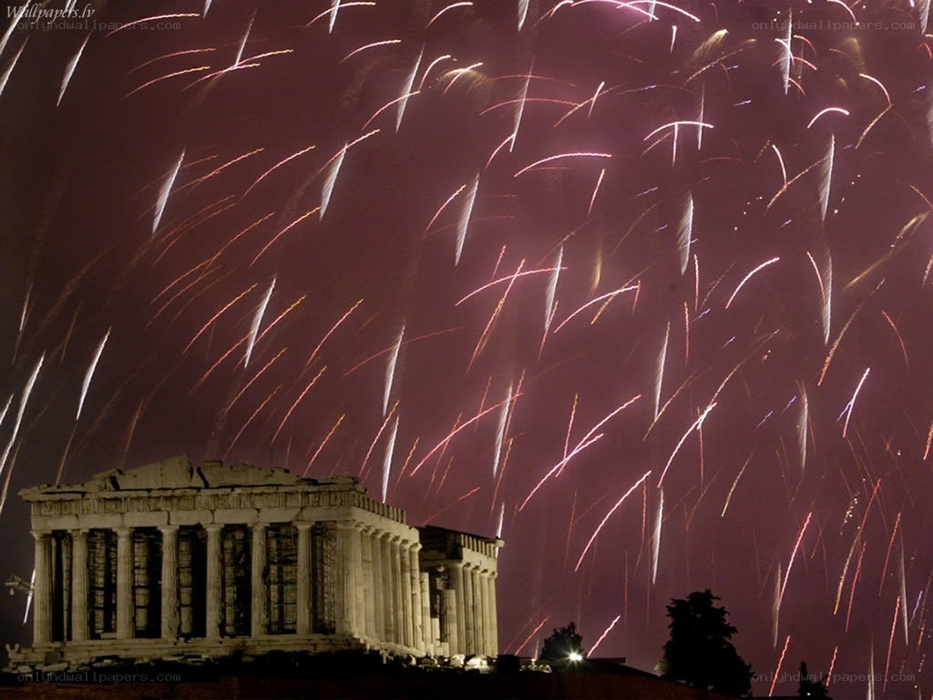 Fireworks over the Parthenon