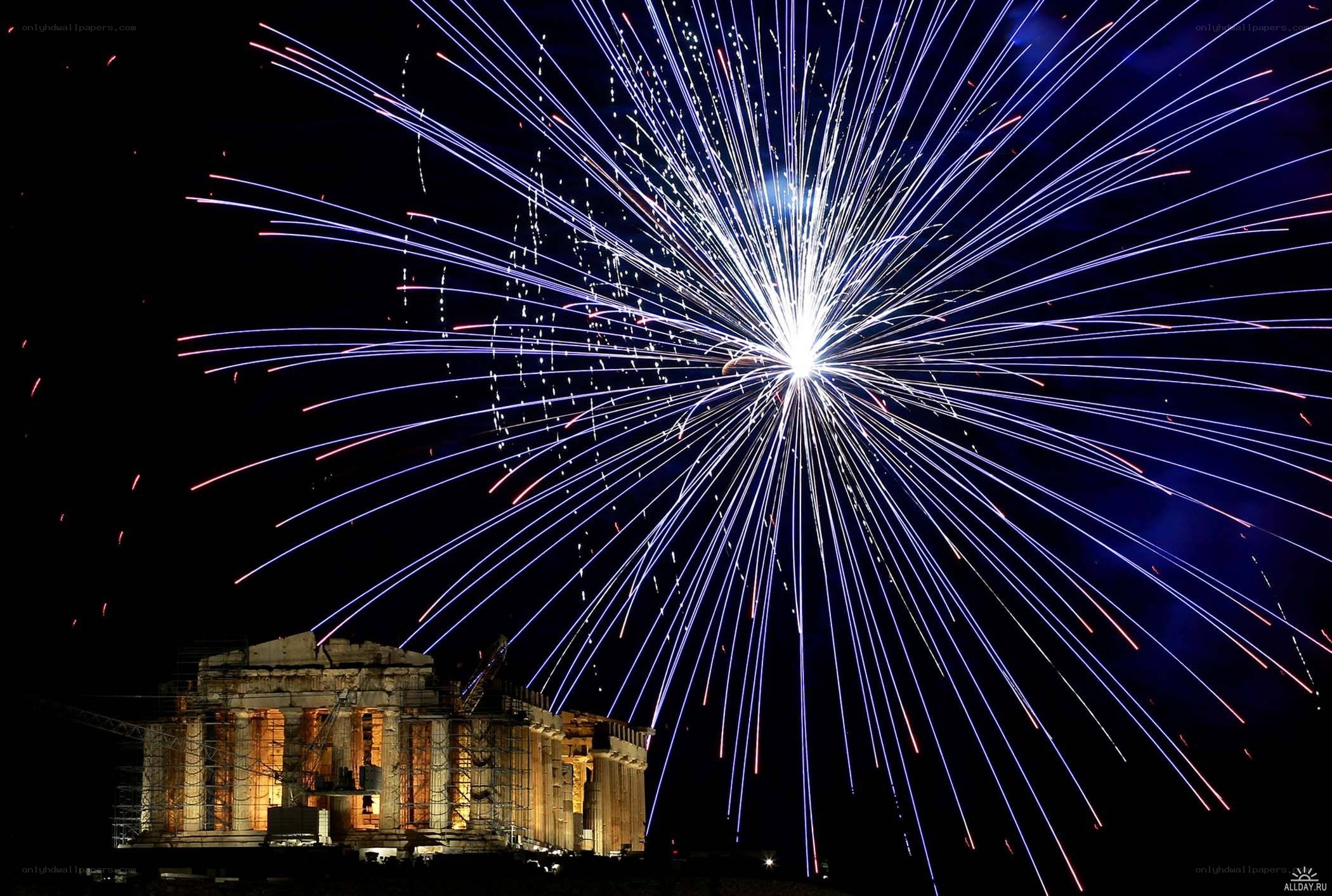 Fireworks over the Parthenon