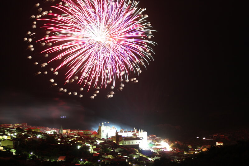 Fireworks over Town — Red