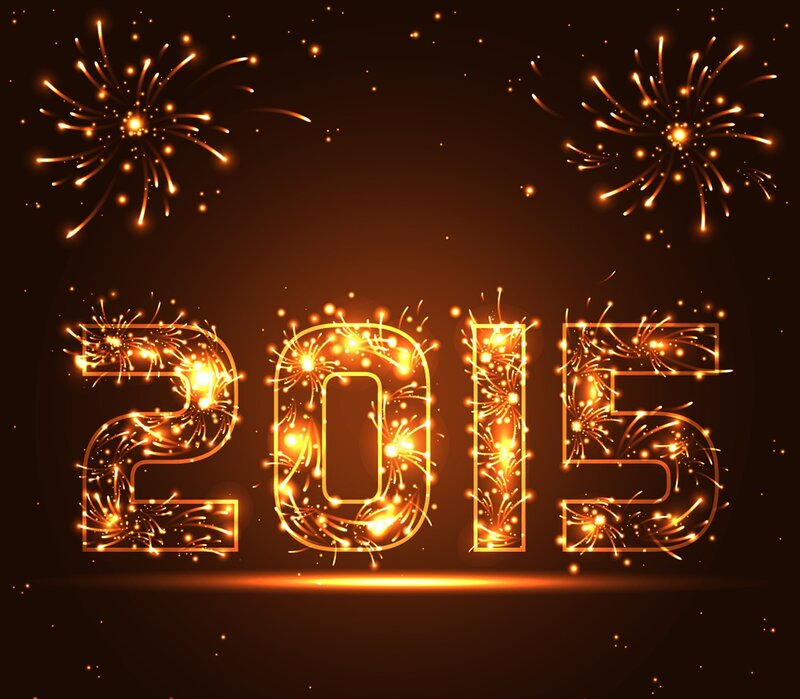 Fireworks with Numbers — Gold