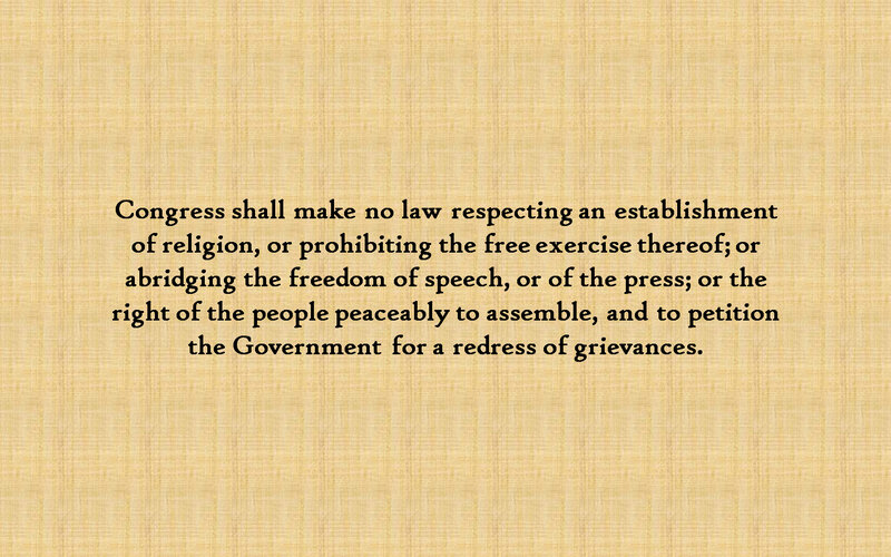 First Amendment text