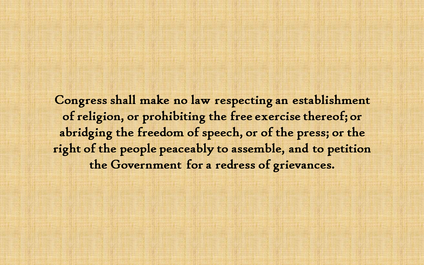 First Amendment text