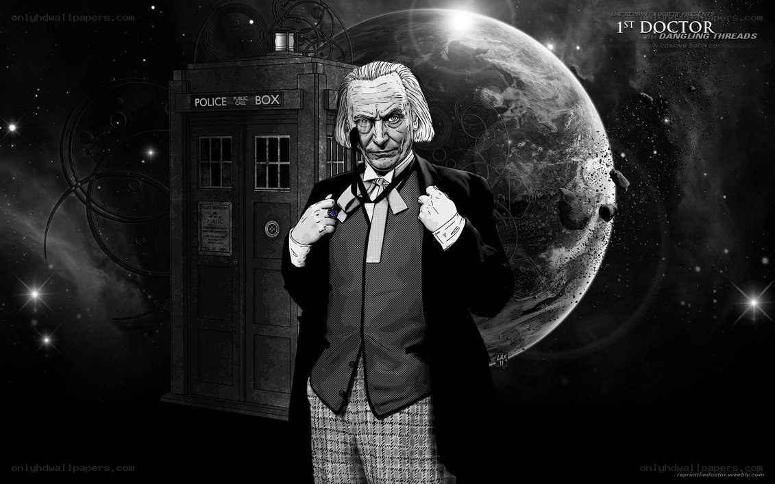 First Doctor with TARDIS