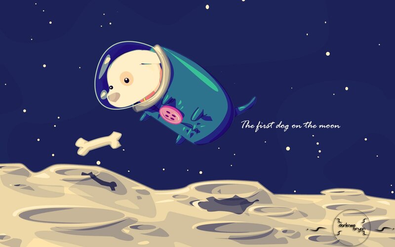 first dog on the moon