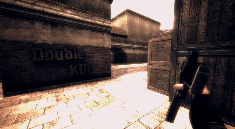 First-person Shooter Game Scene — Brown