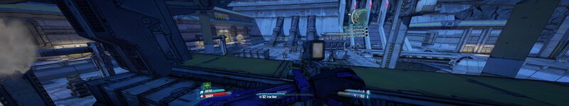 First-person Shooter View — Blue, Dramatic
