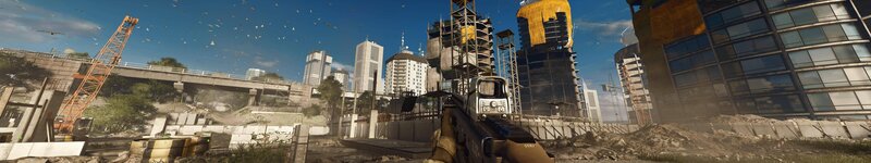 First-person Shooter View — Blue