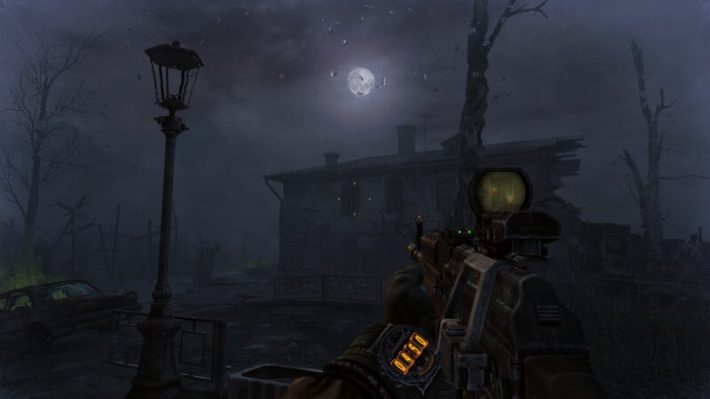 First-person Shooter View — Gray, Dark, Eerie