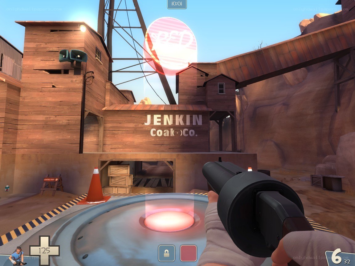 first-person view in a video game