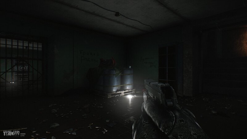 First-person View of Gun — Black, Dark, Tense, Night