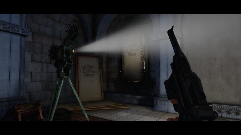 First-person View of Gun — Gray, Dark, Tense