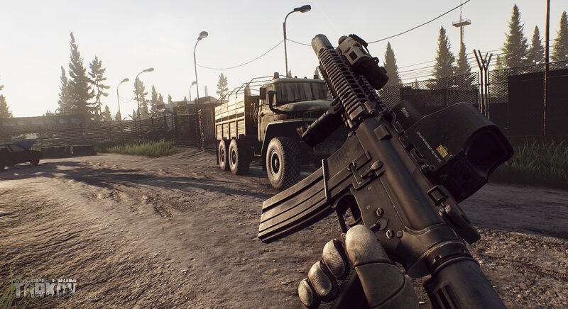 First-person View of Rifle — Brown, Tense