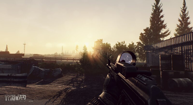 First-person View of Rifle — Brown