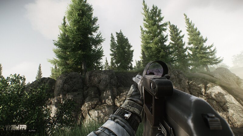 First-person View of Rifle — Green