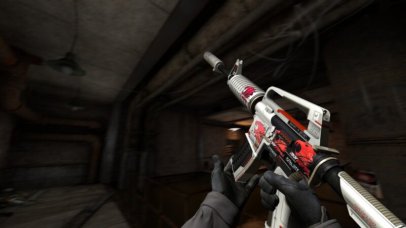 First-person View of Rifle — White