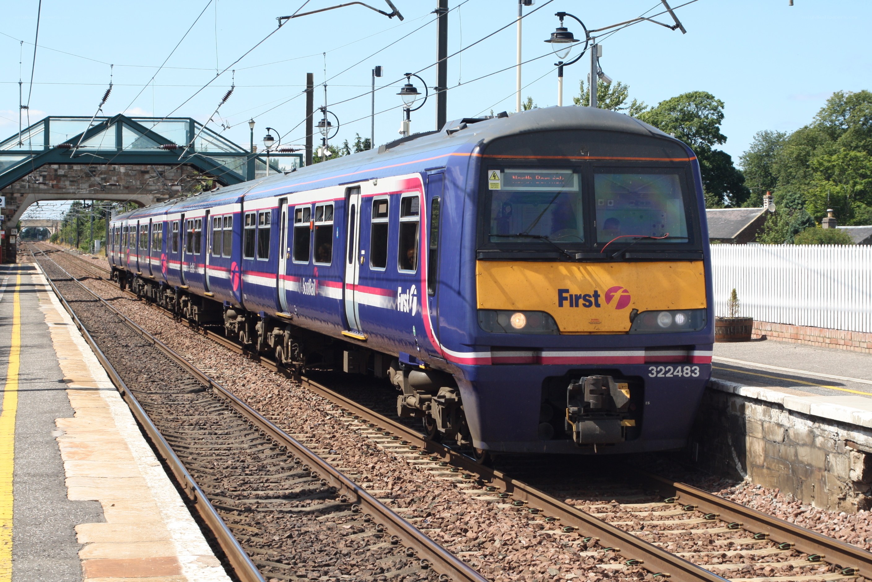 First ScotRail train at station