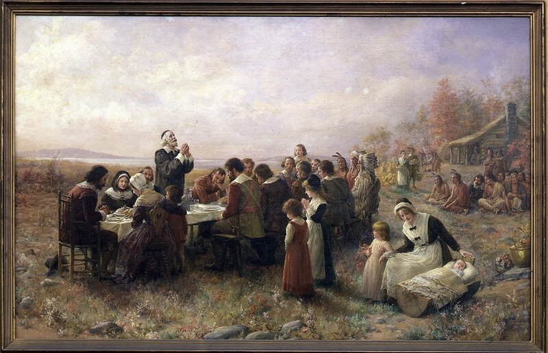 First Thanksgiving feast