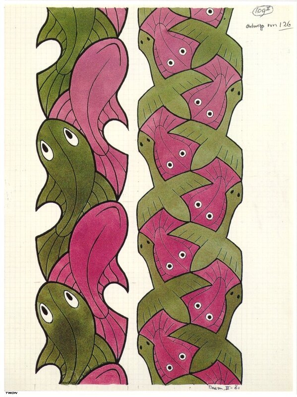 Fish and leaf pattern design