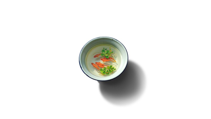 Fish bowl with goldfish