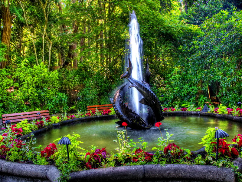 Fish Fountain in Garden