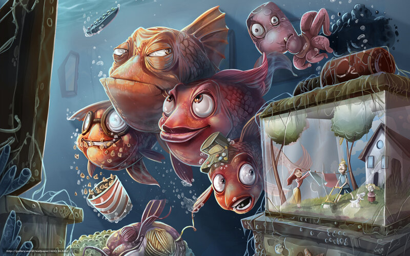 fish in a fishbowl