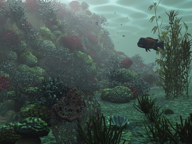 Fish in Coral Reef — Green