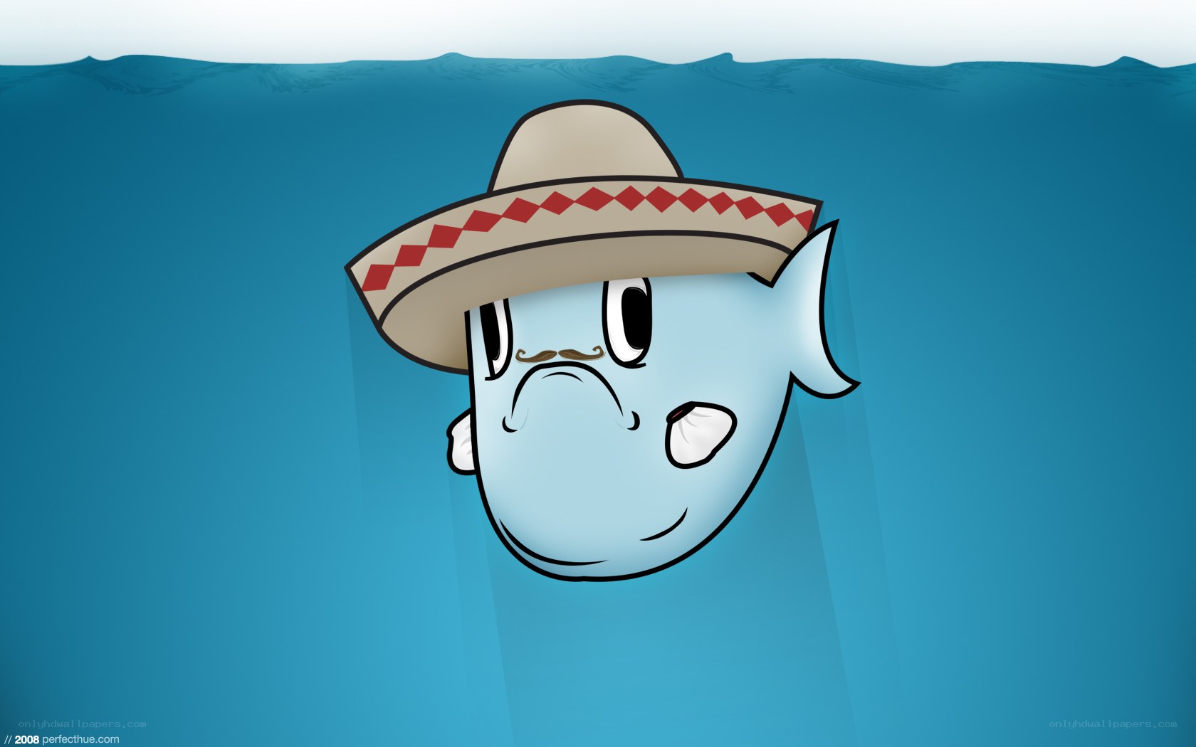fish in sombrero underwater