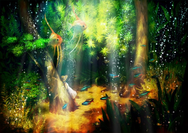 Fish in Underwater Forest