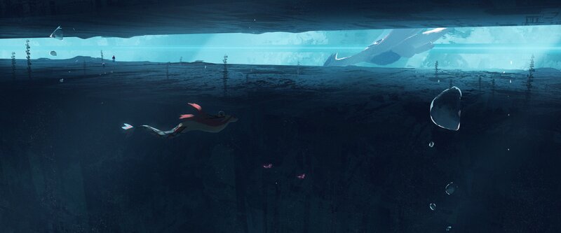 Fish-like Creature Swimming