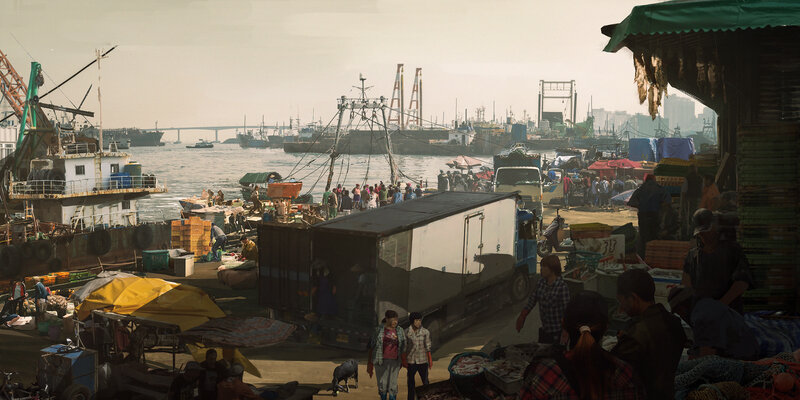 Fish Market at Harbor