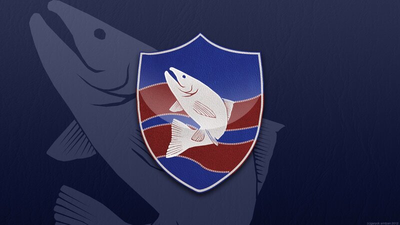 Fish on Shield Emblem