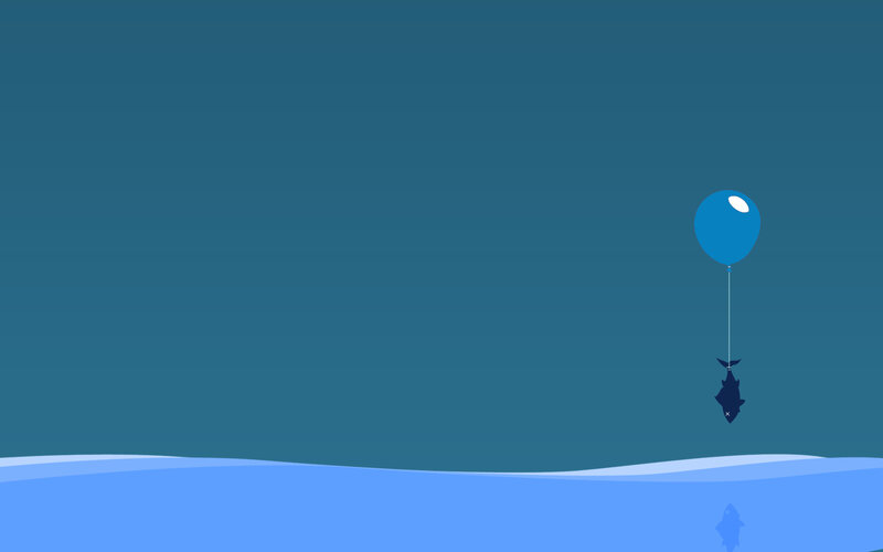 fish with balloon