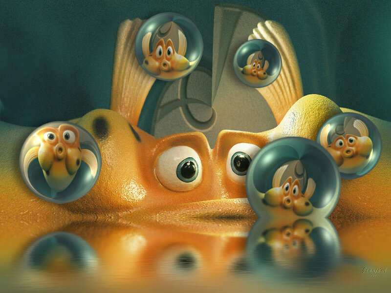 fish with bubbles