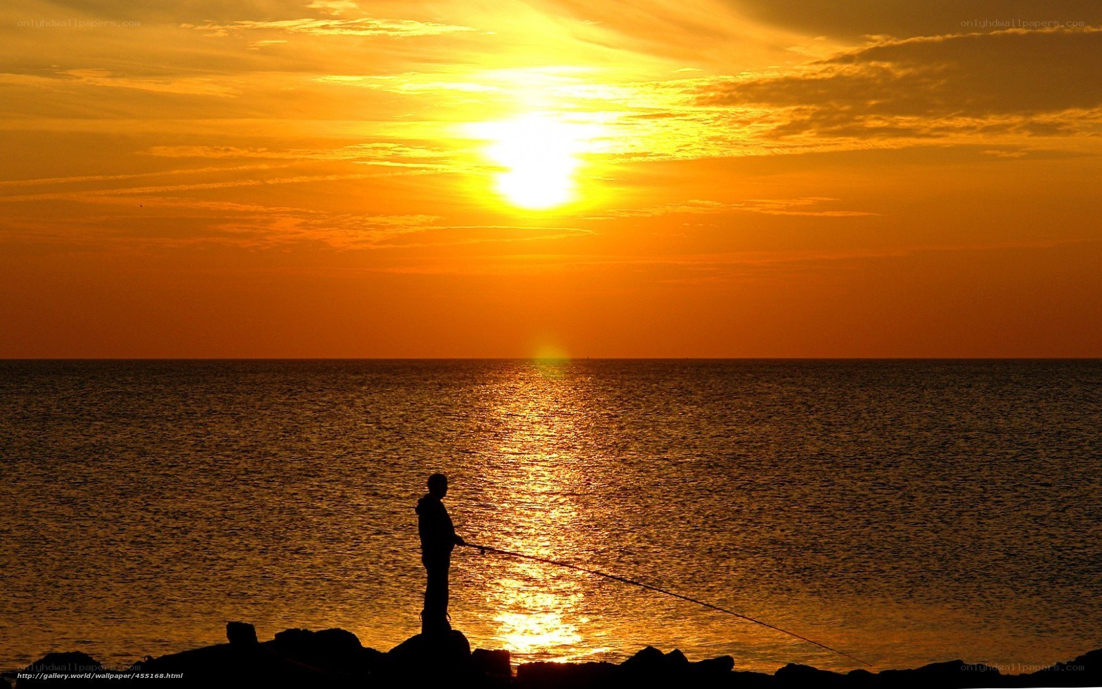 Fisherman at sunset