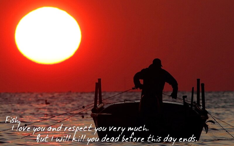 Fisherman at sunset