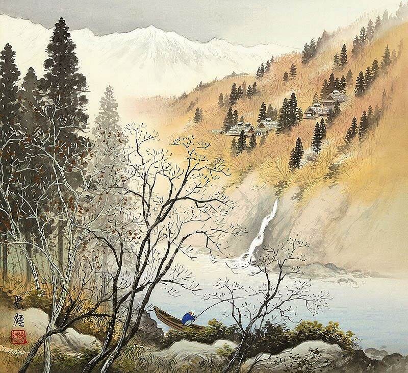 Fisherman in a Boat — Brown