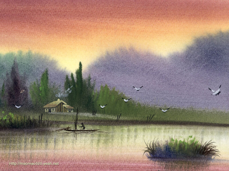Fisherman in a Boat — Orange
