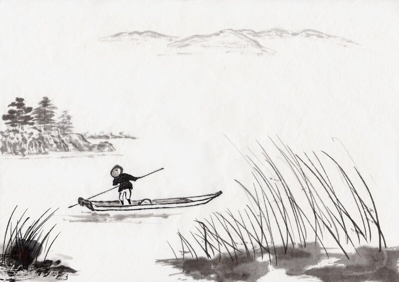 Fisherman in a boat