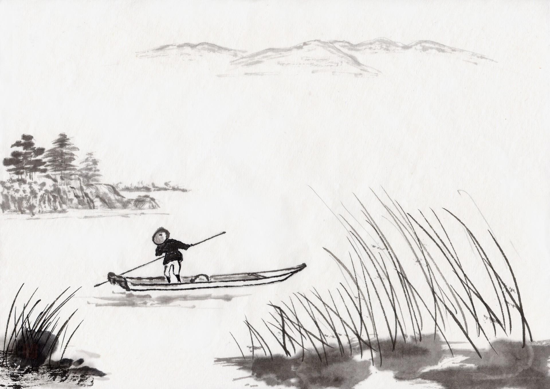 Fisherman in a boat