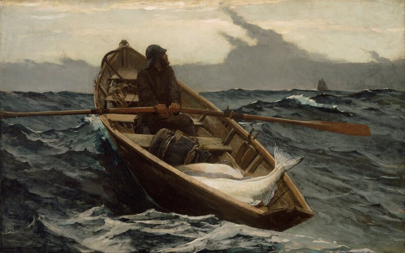 Fisherman in Rowboat