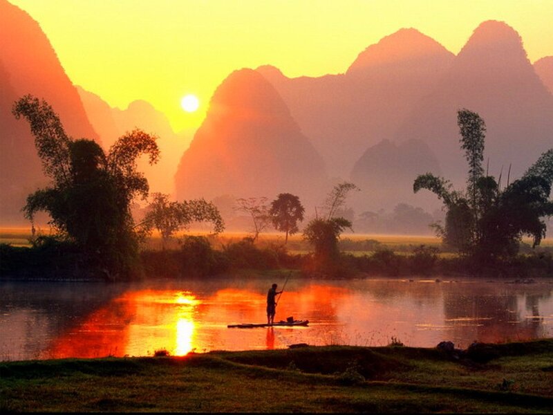 Fisherman on a Paddleboard