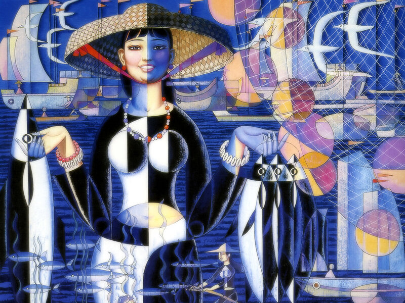Fisherman's daughter painting
