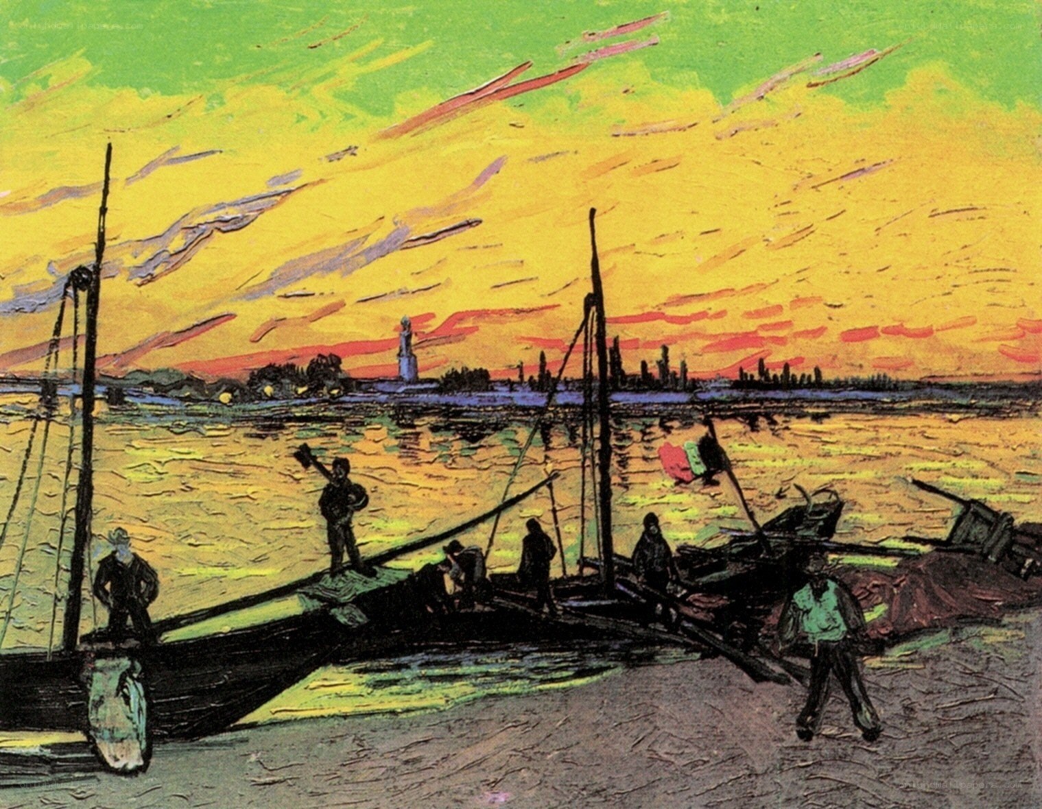 Fishermen at Sunset