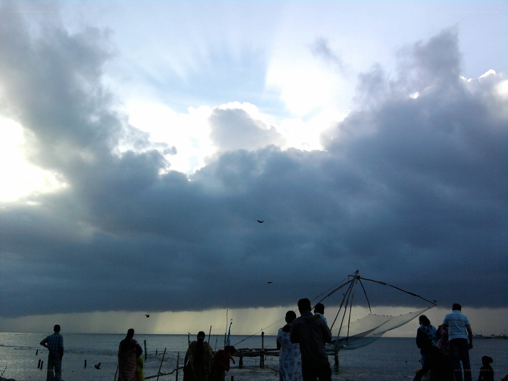 Fishermen at the beach