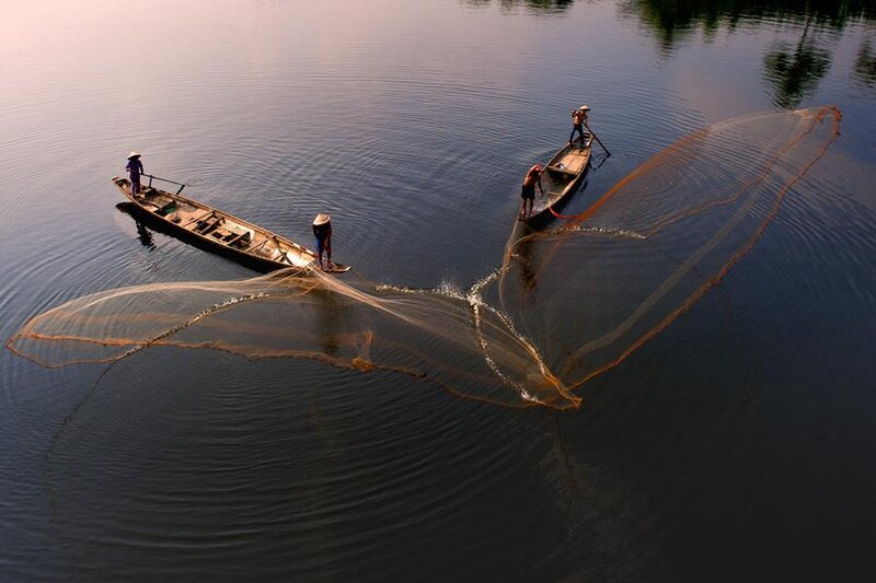 Fishermen Casting Nets